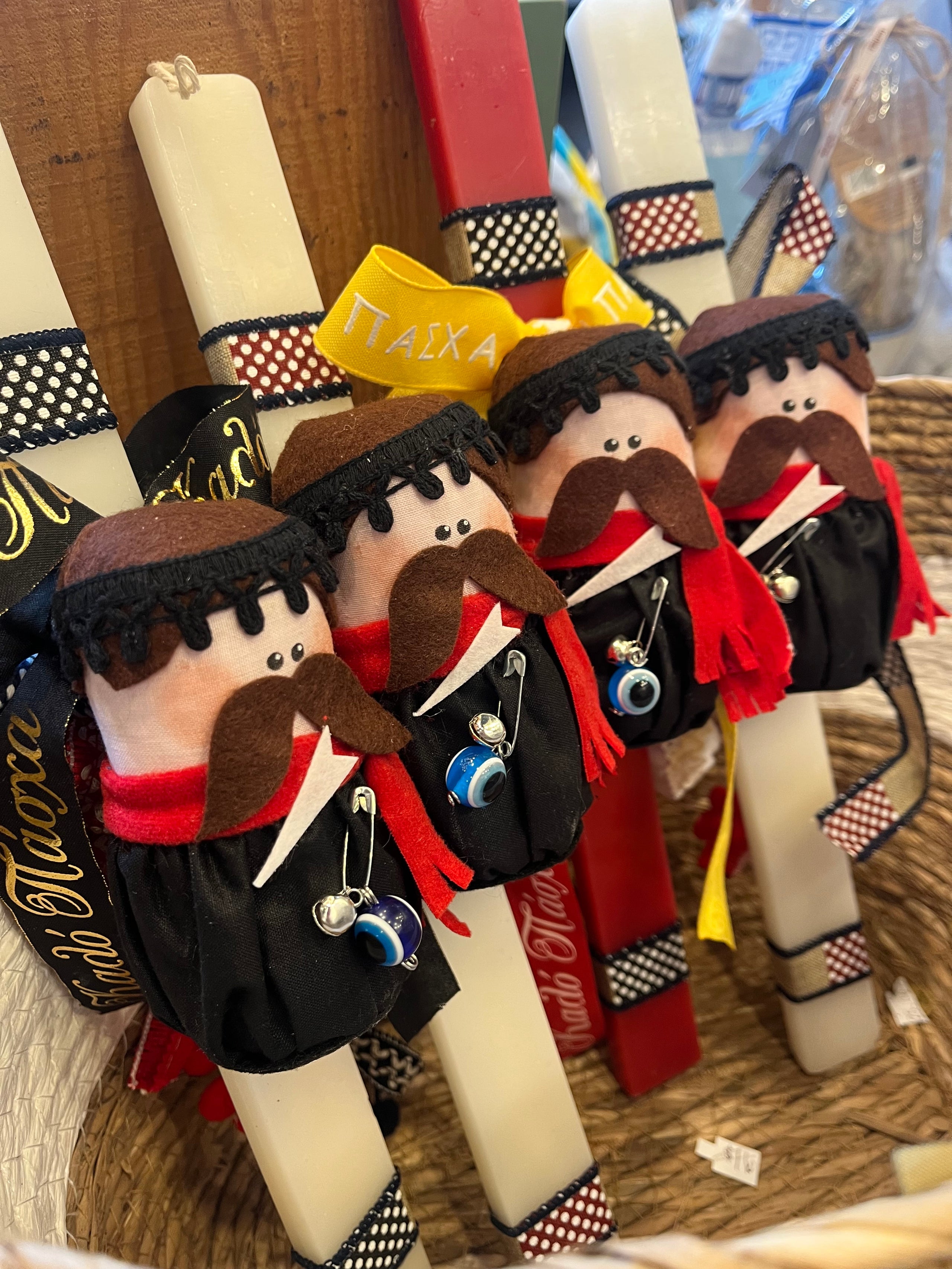 The mini greeks easter candles village man taste art of greece