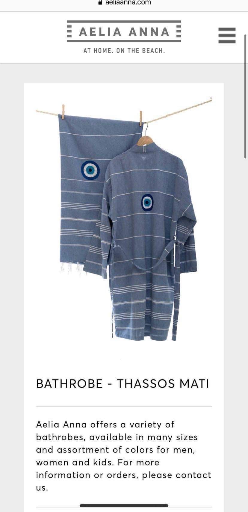 Bathrobe special order Taste & Art of Greece